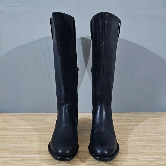 Born Shaunie Knee High Boot Womens 6 Extended Calf Black Leather Tall Fall NEW - Picture 5 of 13